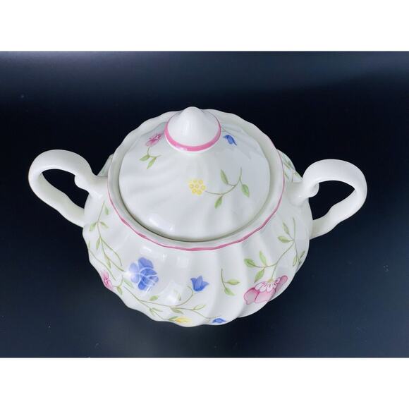Johnson Brothers Summer Chintz Two Handled Sugar Bowl With Lid Made In England - Picture 4 of 8